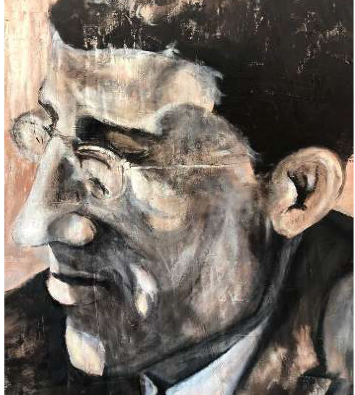 Cesare Pavese in un ritratto di Beppe Pepe