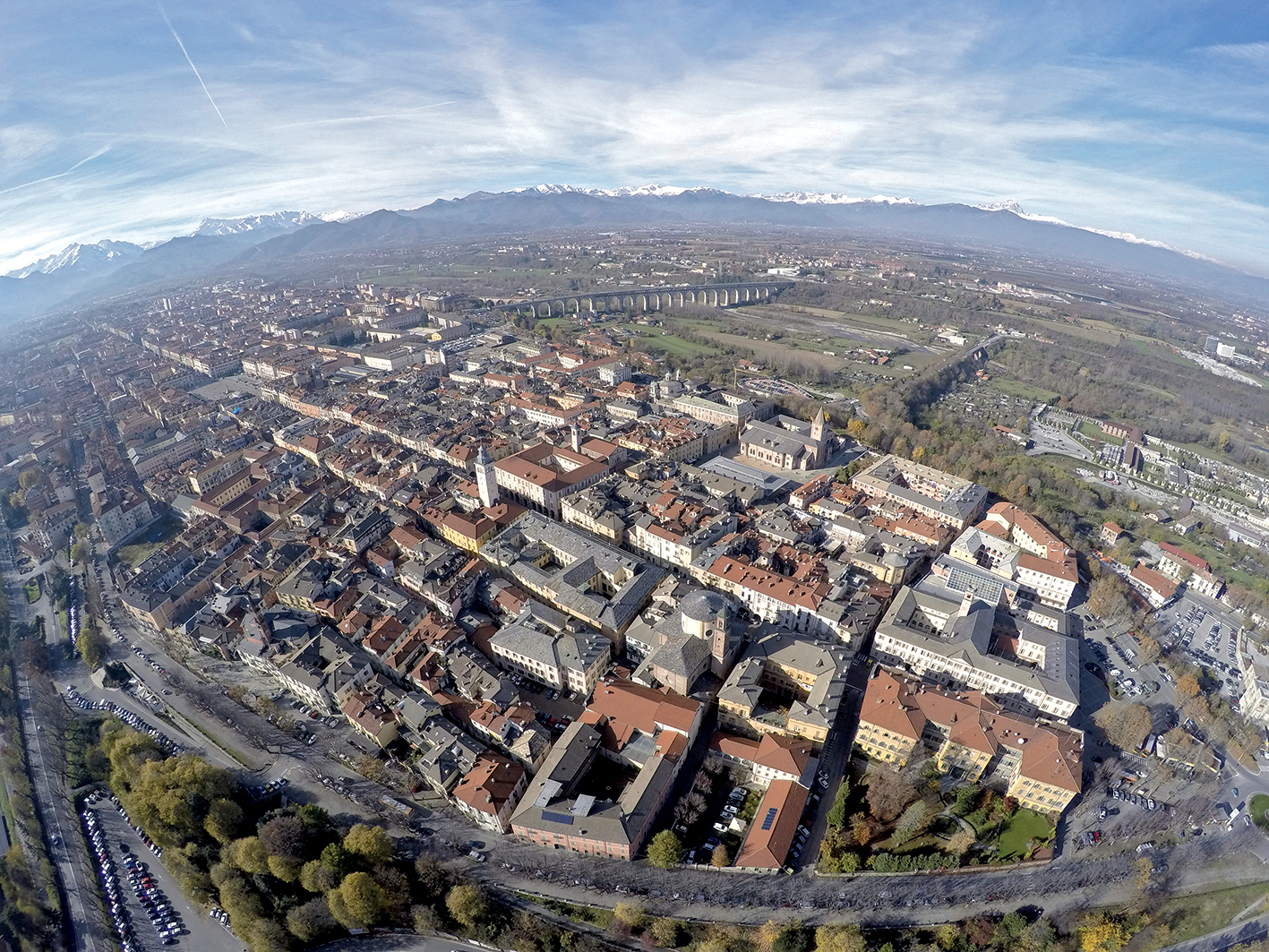 Panorama di Cuneo dall'alto
