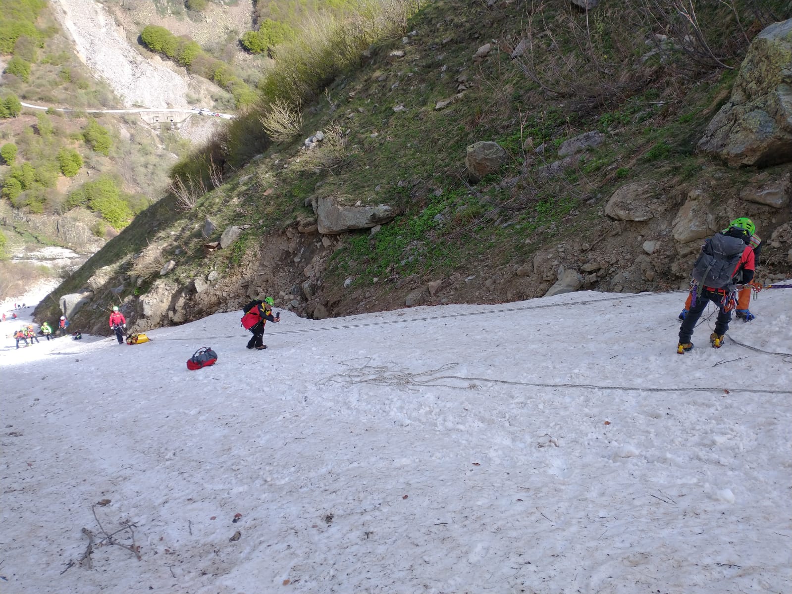 Esercitazione del soccorso Alpino di Cuneo in Valle Gesso