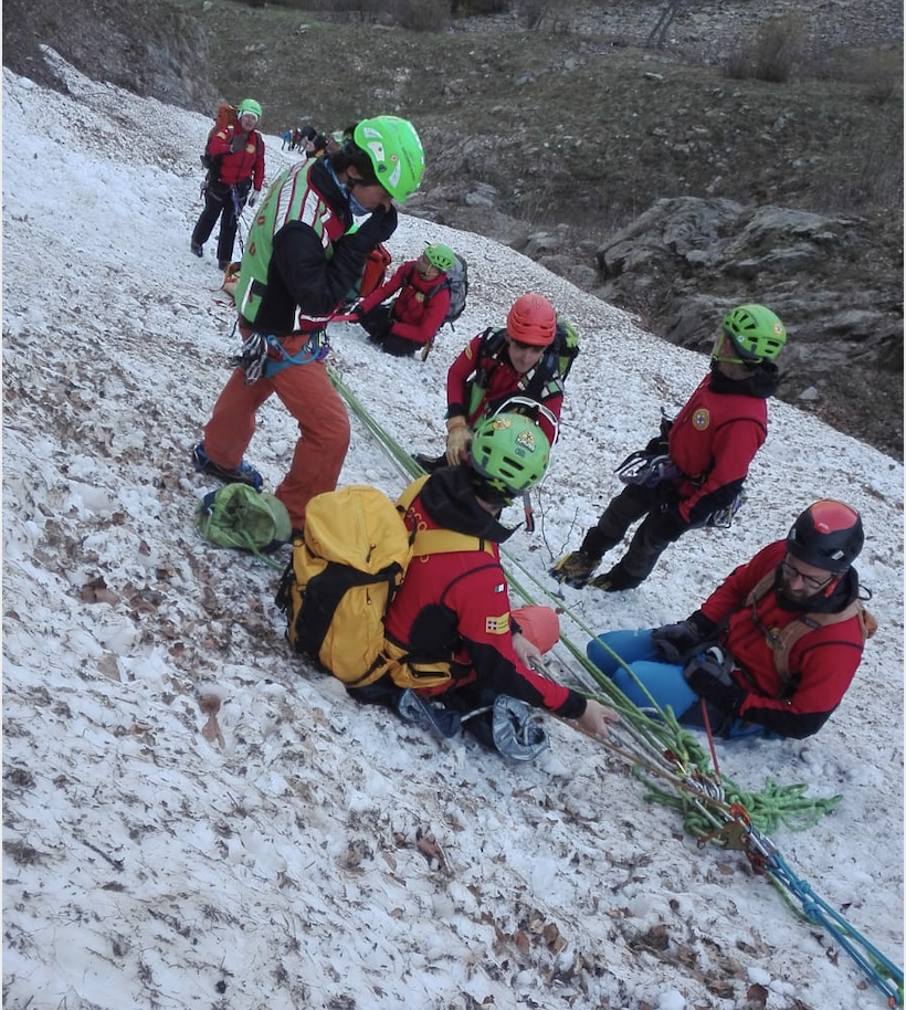 Soccorso Alpino - Esercitazione in Valle Gesso