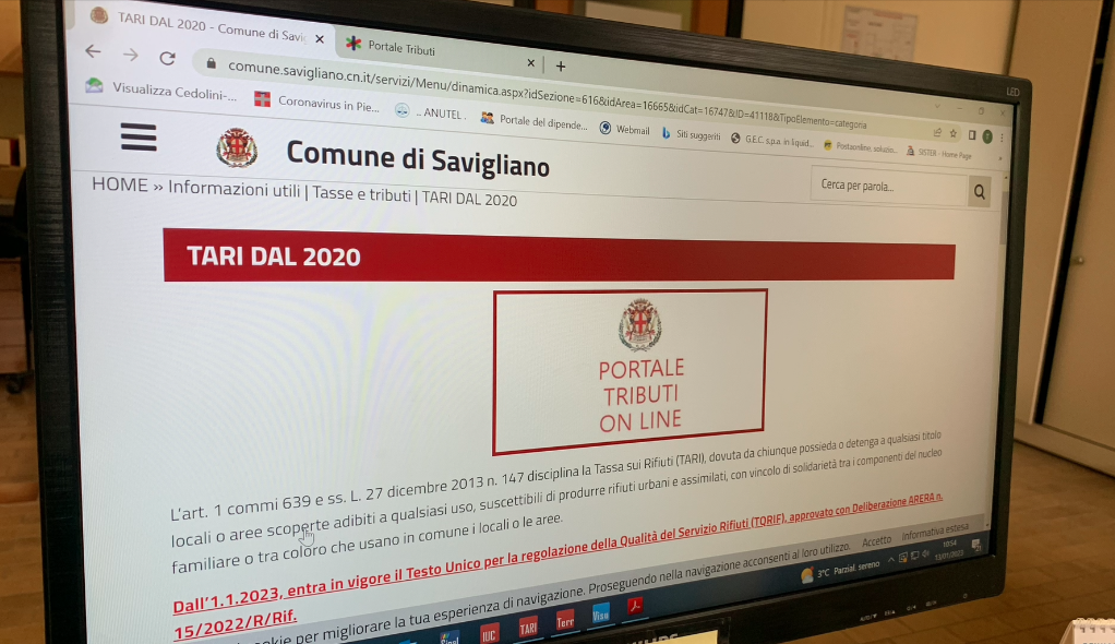 Savigliano - sportello tributi online